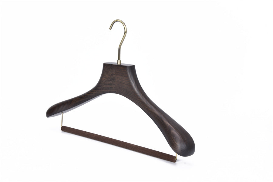 Luxury wooden hanger coat hanger customize logo fashion brands men and women